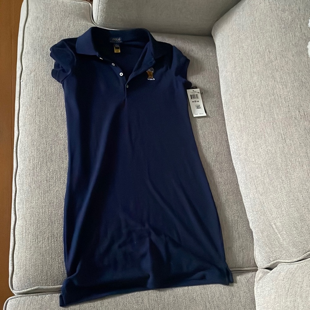 Ralph Lauren Polo navy collared mini dress